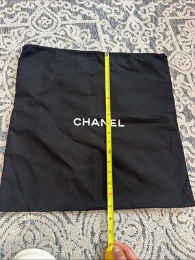 CHANEL Black Dust Bag with White Logo